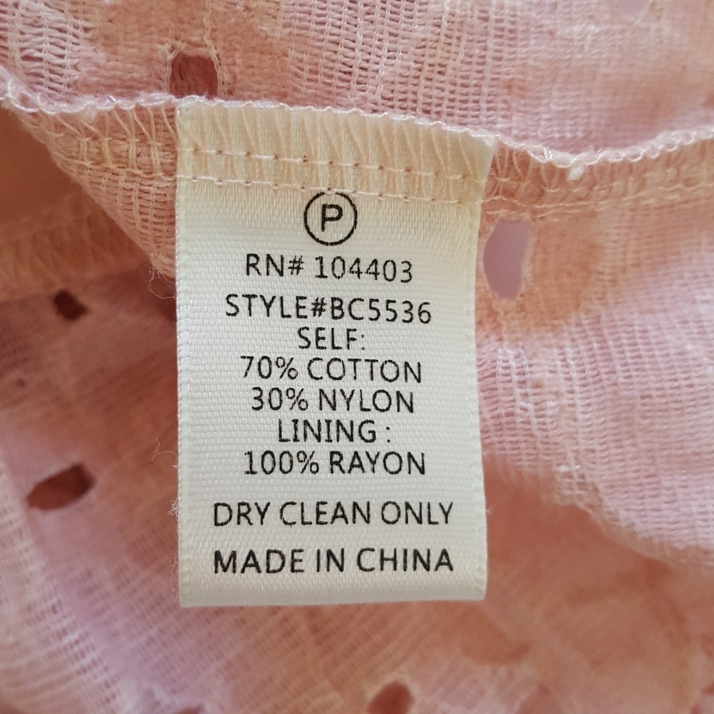 NWT J.O.A. Blush Pink Lace One-shoulder Top S - Picture 8 of 8